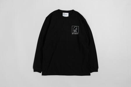 《3》【KEYMEMORY　鎌倉】ウィンドーイラストロングTシャツ　BLACK