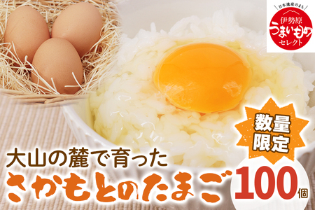 [数量限定] たまご 100個｜坂本養鶏 大山の麓で育ったさかもとのたまご 赤玉卵 玉子 鶏卵 [0091]