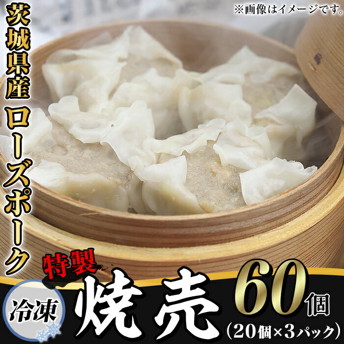 【ふるさと納税】66-28茨城県産ローズポークの特製焼売60個（冷凍・20個×3パック）