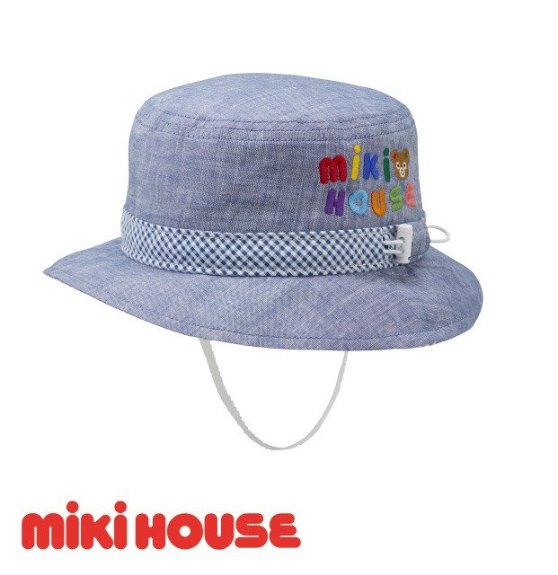 
                  E167　ミキハウス 帽子 紺（S・M・Lサイズ）【mikihouse 帽子 ぼうし 男の子 女の子 こども キッズ 日よけ ゴム紐付き 通園 お散歩 ファッション 大阪府 八尾】
                