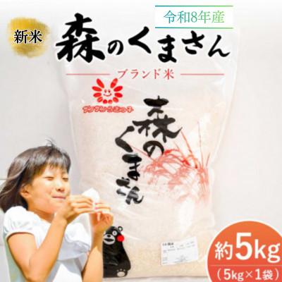 ふるさと納税 宇城市 【令和8年産新米】　森のくまさん(精米)5kg　JA熊本うき