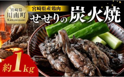 【令和7年3月発送】宮崎県産 鶏肉 せせり の 炭火焼 1kg　鶏肉[E7209r703]