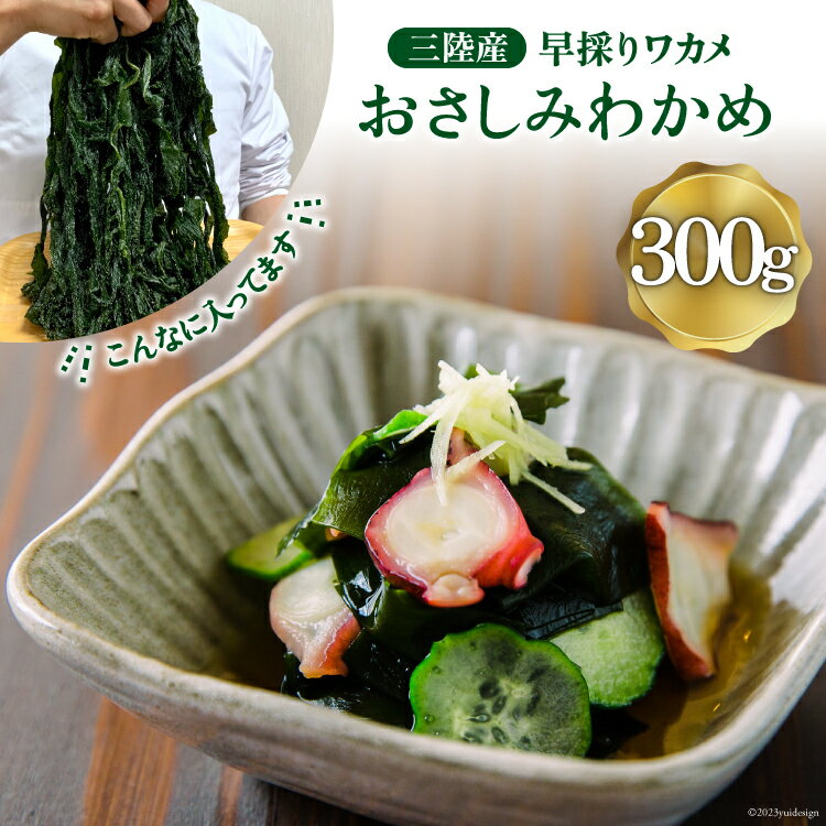 【ふるさと納税】三陸産 おさしみわかめ 300g [ムラカミ 宮城県 気仙沼市 20563586] 国産 早採り 簡単 料理 おかず ご飯 酢の物 味噌汁 サラダ