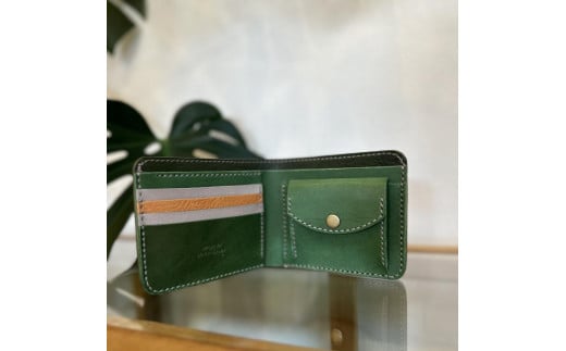 苔の森・屋久鹿レザーの二つ折り財布