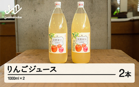 りんごジュース 2本セット 山形県 山辺町 リンゴ 果汁 林檎 アップル 果物 フルーツ 飲料 飲み物 ドリンク oi-rjxxx2 ※沖縄・離島への配送不可