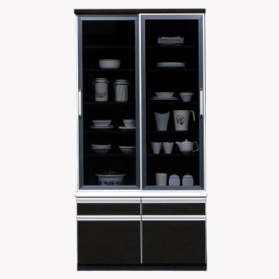 ふるさと納税 大川市 響 幅100cm 大容量食器収納食器棚 ブラック木目 |  | 01