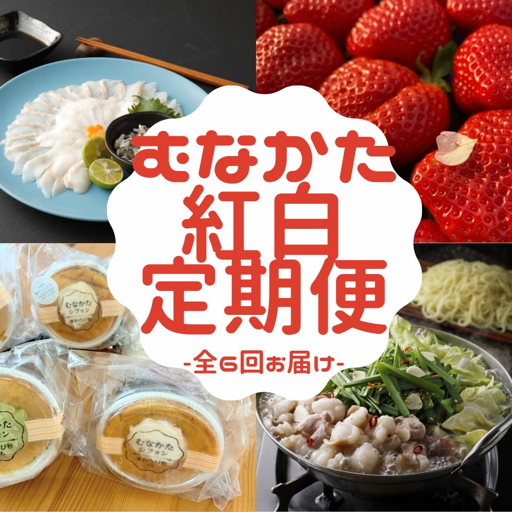 【年6回／偶数月お届け】むなかたの魅力をたっぷりお届け!むなかた紅白定期便_HB0201