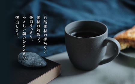 GOOD MORNING　マグカップ200＆プレートセット（gray）【 備前焼 伝統工芸 再生素材 地球にやさしいマグカップ プレートセット 】