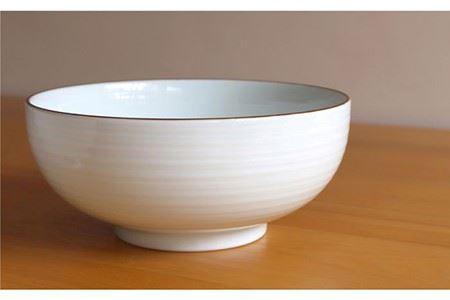 【白山陶器】【定番のシリーズ】白磁千段6寸浅めん丼 2ピースセット 食器 皿 【波佐見焼】[TA110] 波佐見焼
