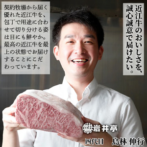 岩井亭 近江牛 ヒレミニステーキ5枚(計350g)・冷凍生ハンバーグ150g×3個[高島屋選定品］ (株)高島屋洛西店 滋賀県 東近江市 G18 ステーキ ハンバーグ