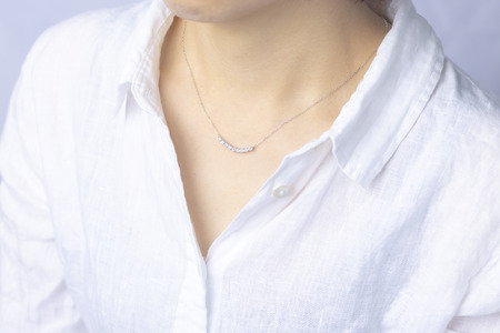 ダイヤモンド ネックレス アーチ 0.7ct PT プラチナ ジュエリー ダイヤ 山梨 H-2868 SWCI010-pt