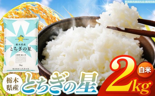 【令和8年産 新米】 栃木県産 お米 とちぎの星　（白米） 2kg 【2026年秋以降発送】 |  栃木県 矢板市 【栃木県共通返礼品 真岡市産】