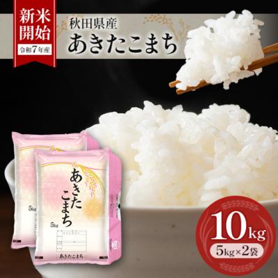 ふるさと納税 羽後町 【令和7年産】秋田県産あきたこまち 10kg(5kg×2袋)[No.5325-0379]