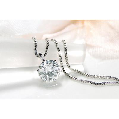 ふるさと納税 昭和町 【0.5ct】pt900 一粒 ダイヤモンド ネックレス 【Hカラー】【中央宝石研究所ソーティング】 |  | 01