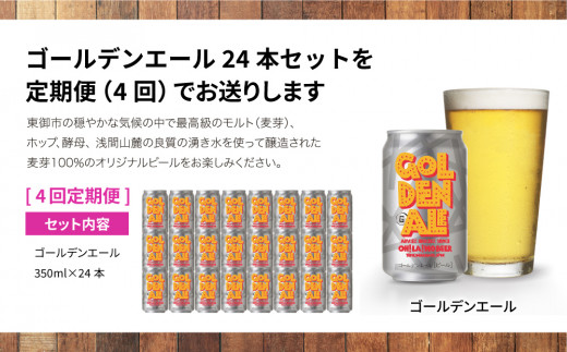【4回定期便】ゴールデンエール24本定期便 クラフトビール