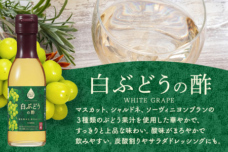 フルーツビネガー (酢) 飲み比べセット 360ml 3本 有機りんごの酢 白ぶどうの酢 黒酢と果実の酢 飲む酢 果実酢 りんご酢 黒酢