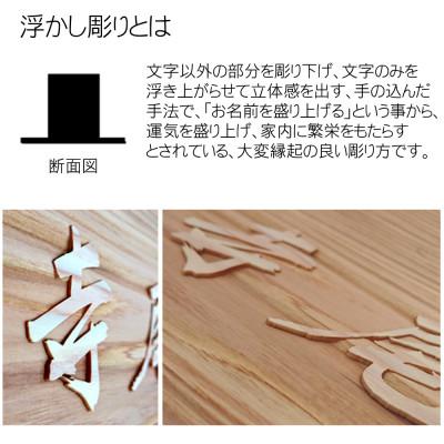 ふるさと納税 福知山市 木製自筆浮かし彫り表札(正方形) |  | 01