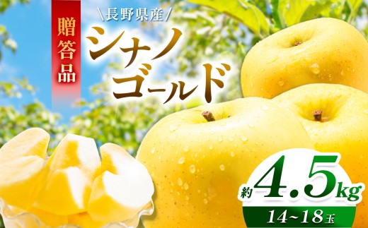 りんご 信州 上伊那産 贈答用 シナノゴールド 約4.5kg （14～18玉） | 果物 フルーツ りんご 林檎  贈答 シナノゴールド 上伊那産 長野県 伊那市 【012-82】