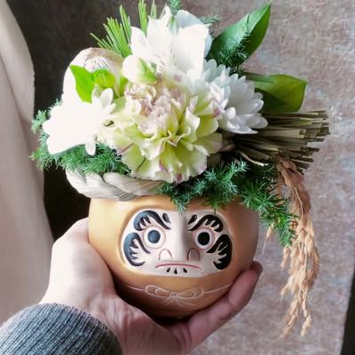 ふるさと納税 戸田市 お正月　福飾り　金だるまフラワーアレンジメント |  | 02