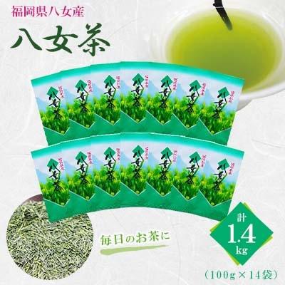 ふるさと納税 春日市 八女茶　14袋　(1.4kg)セット