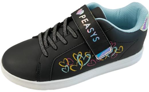 ジュニアスニーカー　PJS5752　（ブラック、23.0cm）