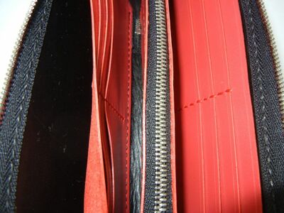 サメ革 L型ファスナー 長財布 /シック さいふ 財布 黒 ブラック 本格レザー 革財布 【革職人TOSHI】 [ATDZ006]