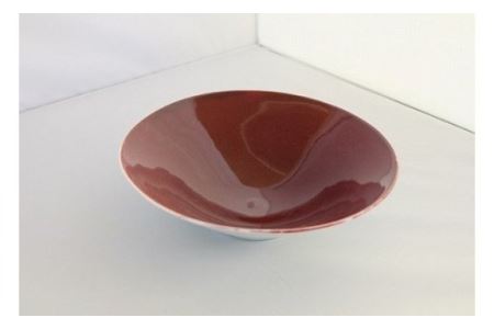 辰砂釉の陶芸作品「鉢」【18112】