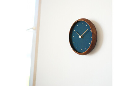 はなもっこ 掛時計 群緑　ブラウン