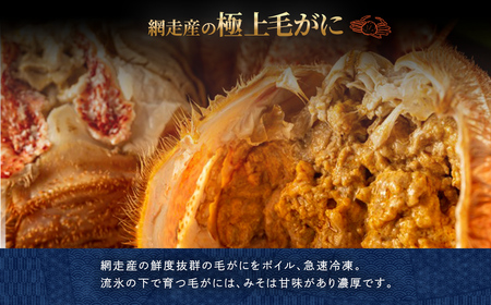 網走産 毛がに1.6kg前後（800g前後×2尾） ABW109