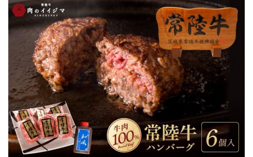 常陸牛100％ ハンバーグ 無添加 100g×6個 リピーター続出！ 冷凍 食べ物 肉 ギフト 11000円 焼くだけでレストランの味 お歳暮 小分け 茨城県 水戸（DU-78）