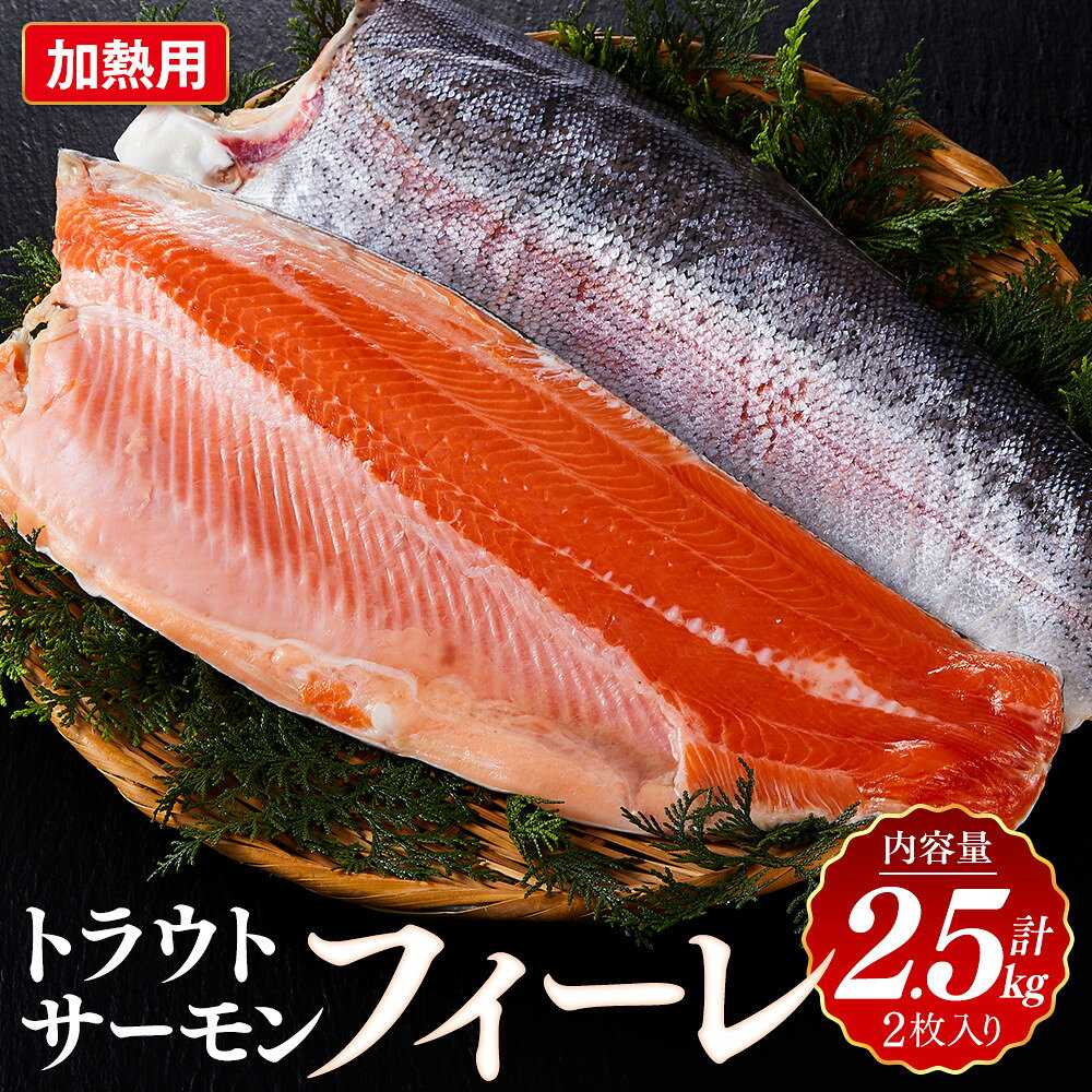 【ふるさと納税】トラウトサーモンフィーレ (計2.5kg・2枚入) 【鳥取県 境港市】 | サーモン トラウトサーモン フィーレ 切身 刺身用 海鮮 魚介 魚介類 生食 新鮮 刺身 サラダ