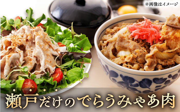 【全12回定期便】瀬戸山麓牛豚 切落しセット 計1.8kg（牛切落し600g、豚切落し1.2kg）/ 牛肉 豚肉 小分け 冷凍 / 瀬戸市 / 関屋精肉店 [BBBQ060]