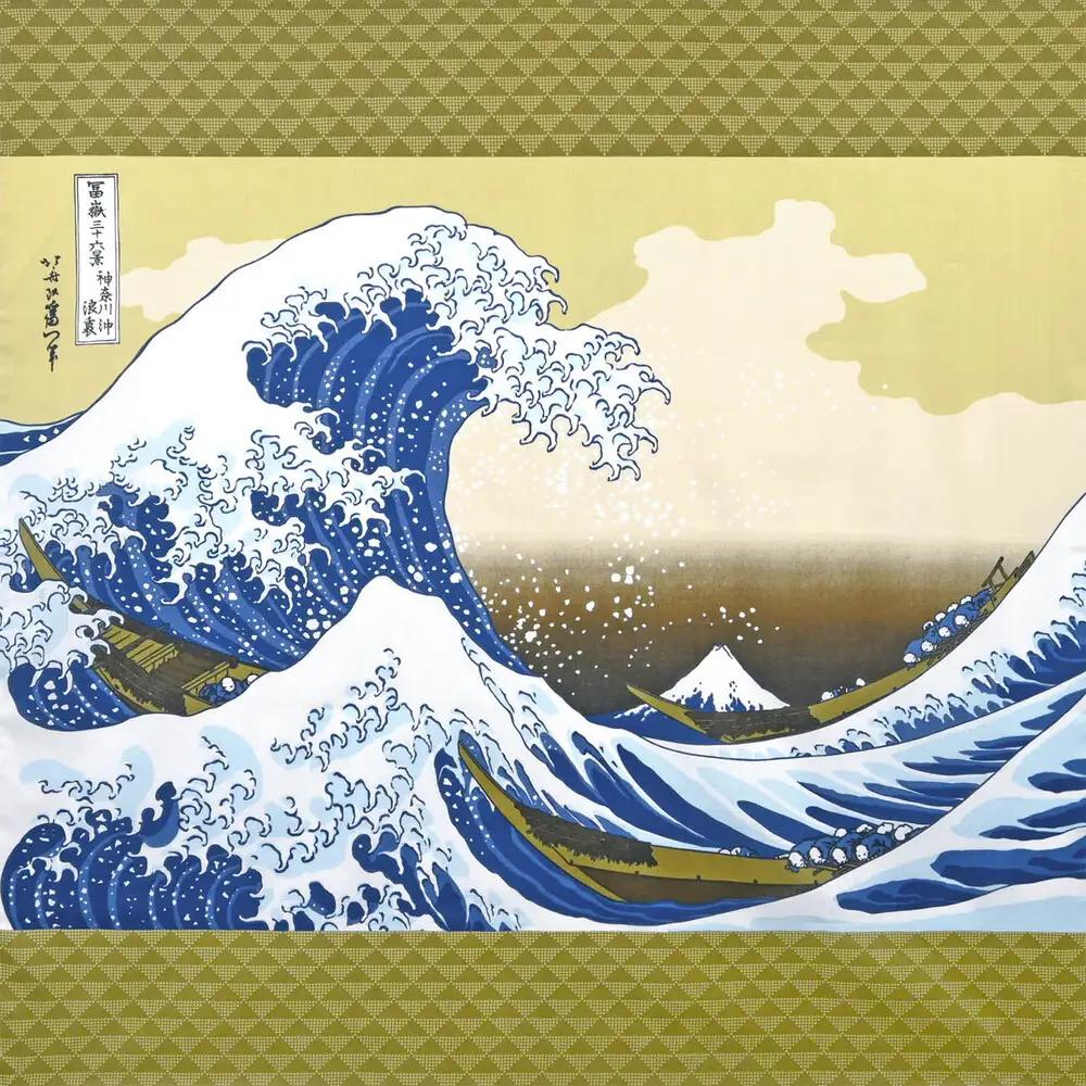 【三陽商事】浮世絵ふろしき 北斎波｜京都 風呂敷 葛飾北斎 富嶽三十六景 神奈川沖浪裏 エコバッグ