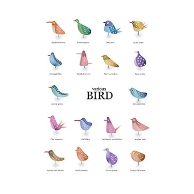 ＼京都・綾部の癒やし系作家/【絵画】　BIRD　額装サイズ526mmx412mm【1090804】