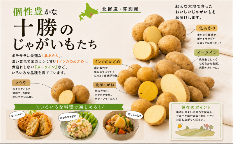 【先行予約】じゃがいも4種詰合せ（品種おまかせ合計8kg）