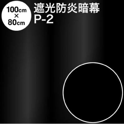 ふるさと納税 各務原市 暗幕生地カット ポリエステル 暗幕 P-2 100cm×80cm 遮光1級 防炎【1199】