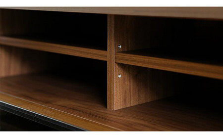 【開梱設置】高野木工 レッチェ 200TVボード WN (黒ガラス) 【10年保証】