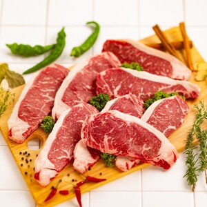 44-57 【ホワイトデー】北海道ハーブ牛ロースステーキ(1.28kg)