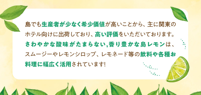 ■【先行受付】栽培期間中 農薬・除草剤・化学肥料不使用！南国の島レモン 1kg！【2026年9月～2027年2月下旬お届け】　W043-005u