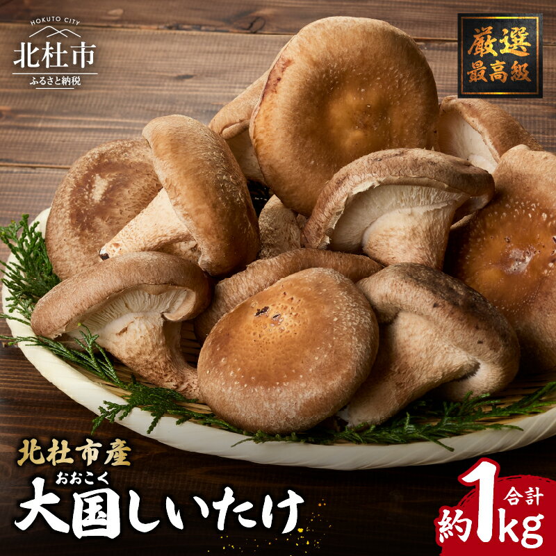 【ふるさと納税】 しいたけ 1kg 大国しいたけ 菌床しいたけ 厳選 高級 椎茸 きのこ 肉厚 ジューシー 新鮮 山梨県産 北杜市産 送料無料