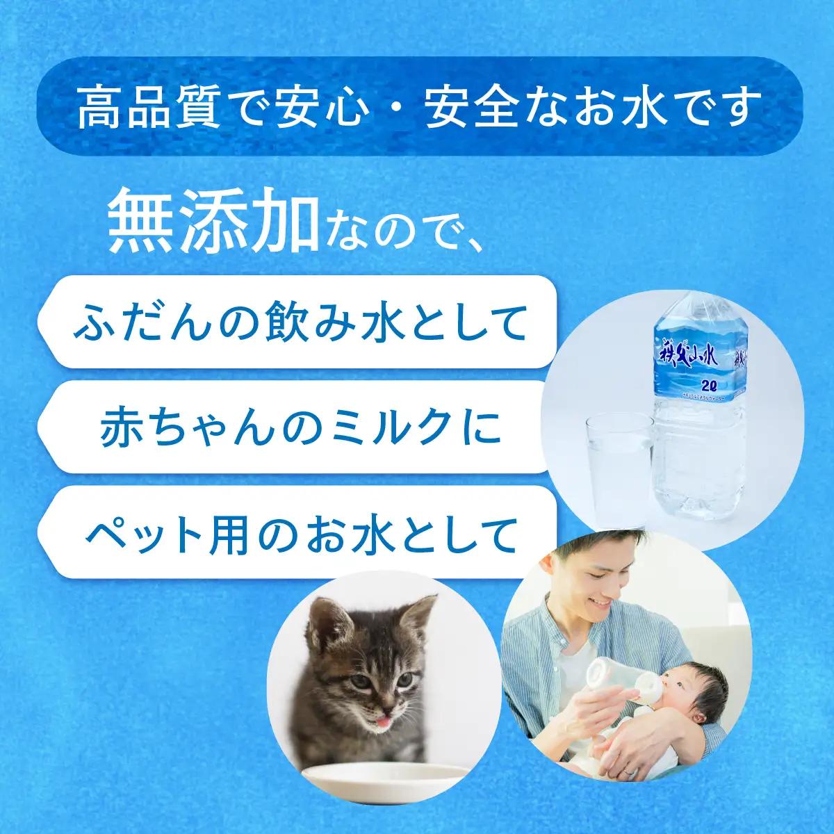 ＜定期便＞秩父の天然水 2L×10本×12回（毎月） | 1年保存 ミネラルウォーター