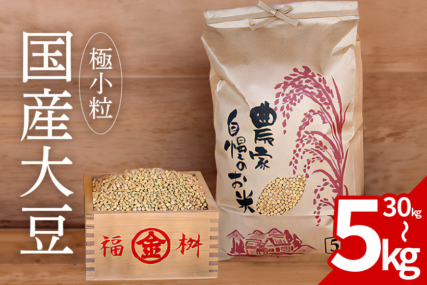 
            大豆 5kg 10kg 30㎏ 10000円から 極小粒 岡田ファーム だいず ダイズ 国産 小粒 料理 煮豆 豆乳 納豆 用途多彩 健康食品 高たんぱく 保存食 産地直送 (daizu-sku-001)
          