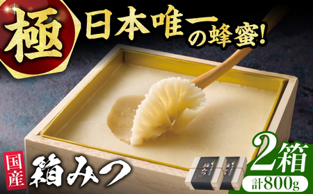 【先行受付 令和6年12月より発送】極箱みつ 2個セット 計800g (400g×2個) 蜂蜜 はちみつ ハチミツ 高級 濃厚 バター ハニー クリーム 箱蜜 蜂蜜 広川町 / 株式会社九州蜂の子本舗[AFAI014]