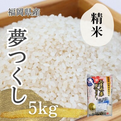 【福岡県産ブランド米】夢つくし　精米　5kg(岡垣町)