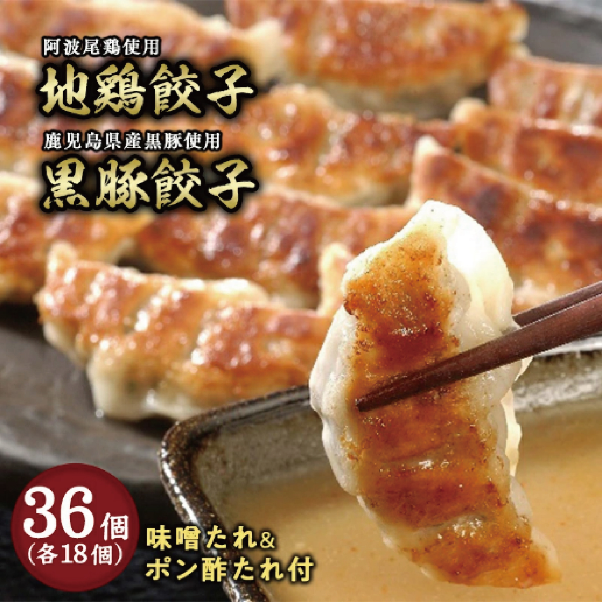 黒豚餃子・地鶏餃子 各1折セット：熨斗なし