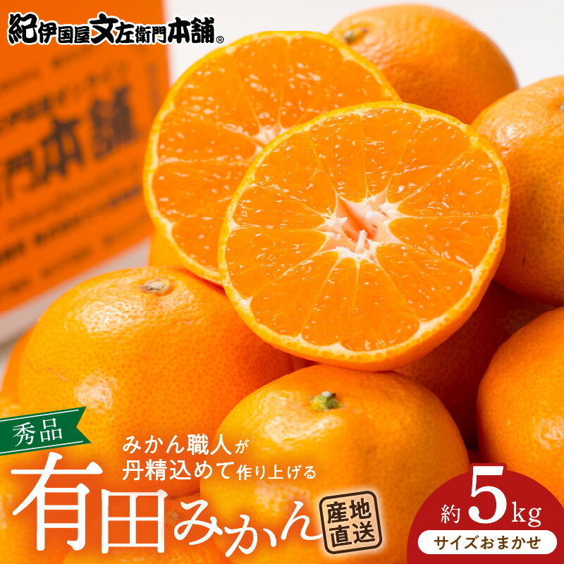 【ふるさと納税】【限定】 期間限定 有田みかん 5kg 秀品 サイズおまかせ 産地直送 薄皮 甘い 濃厚 ジューシー 温州みかん フルーツ 果実 果物 柑橘 国産 食品 食べ物 紀伊国屋文左衛門本舗 お取り寄せ 和歌山県 湯浅町 送料無料