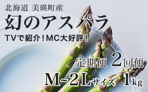 
                  【令和9年産先行予約】幻のアスパラ M～2Lサイズ 1kg  2回便 ラスノーブル 令和9年産 北海道 美瑛町 本山農場 グリーンアスパラ | グリーン アスパラガス アスパラ あすぱら あすぱらがす 採れたて ギフト 贈答 新鮮 旬 産地直送 野菜 [028-25]
                