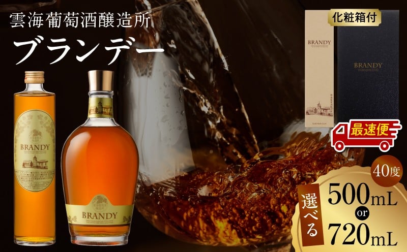 
            【選べる内容量】【最速便】雲海葡萄酒醸造所 ブランデー_M375-005-SKU
          