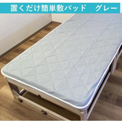 ふるさと納税 泉大津市 置くだけ簡単 やわらかくて気持ちいい　優しい温もり　敷パッド　100×200cm　グレー