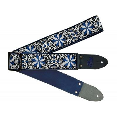 ふるさと納税 郡上市 【ギターストラップ】 Elara Straps Zinnia Elegans Blue